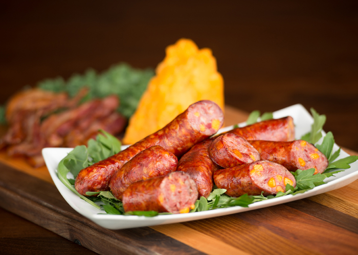 cheddar-bacon-farmer-sausage-plated_web